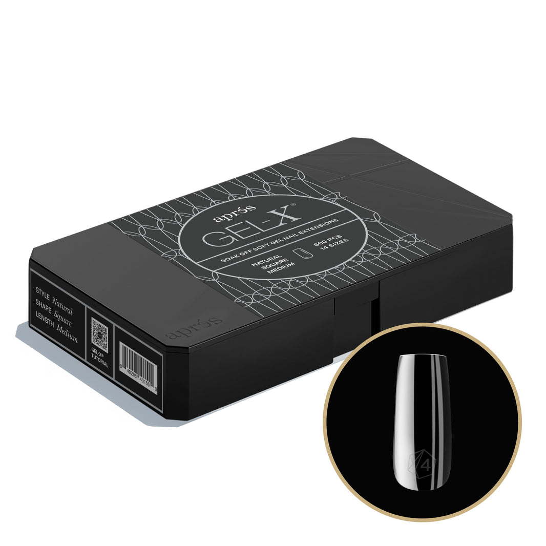 Gel-X® Natural Square Medium Box of Tips - Pro (600pcs)