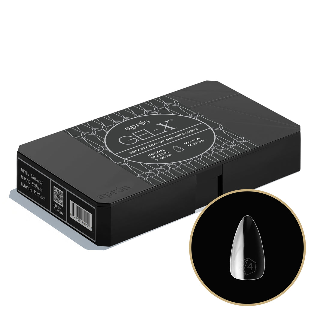 Gel-X® Natural Stiletto Extra Short Box of Tips - Pro (600pcs)