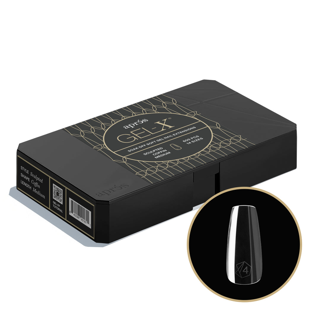 Gel-X® Sculpted Coffin Medium Box of Tips - Pro (600pcs)