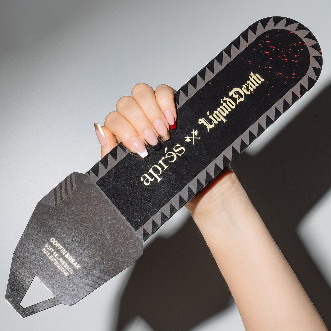 Aprés x Liquid Death Press-On Nail - "Coffin Break"